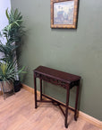 Narrow Mahogany Carved Console Table (SKU221)