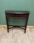 Narrow Mahogany Carved Console Table (SKU221)