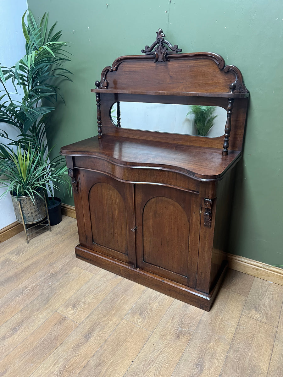 Antique Victorian Mahogany Chiffonier With Mirror (SKU053)