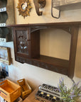 Vintage Wall Unit With Carved Cabinet Door and Shelf (SKU38)