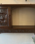 Vintage Wall Unit With Carved Cabinet Door and Shelf (SKU38)