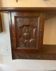 Vintage Wall Unit With Carved Cabinet Door and Shelf (SKU38)