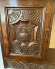 Vintage Wall Unit With Carved Cabinet Door and Shelf (SKU38)
