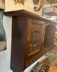 Vintage Wall Unit With Carved Cabinet Door and Shelf (SKU38)