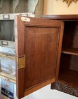 Vintage Wall Unit With Carved Cabinet Door and Shelf (SKU38)