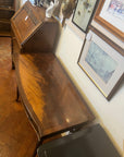 Mahogany Inlaid Bow Fronted Console Table On Fluted Legs Single Drawer (SKU222)
