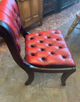 Regency Style Mahogany Red Leather Button Back Desk Chair (SKU122)
