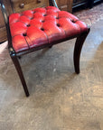 Regency Style Mahogany Red Leather Button Back Desk Chair (SKU122)