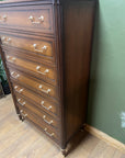 Vintage Mahogany Louis XVI Style Tall Chest Drawers (SKU168)