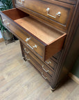 Vintage Mahogany Louis XVI Style Tall Chest Drawers (SKU168)