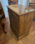 Vintage Yew Wood Small Chest Drawers (SKU167)