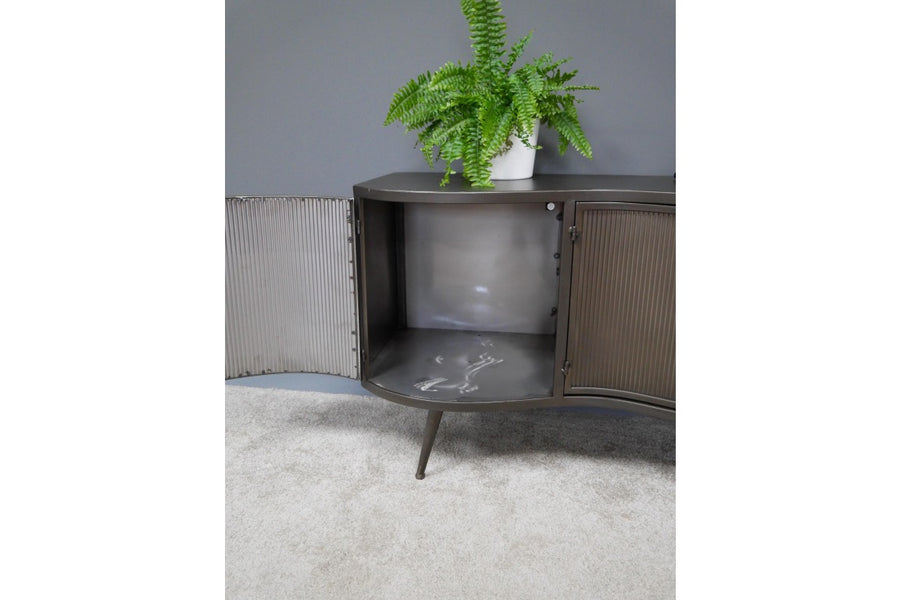 Industrial Style Metal Curve Low Sideboard TV Cabinet (SKU82)