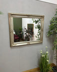 Silver Framed Mirror 92cm x 77cm (SKU379)