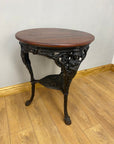 Victorian Cast Iron Table Wooden Top (SKU022)