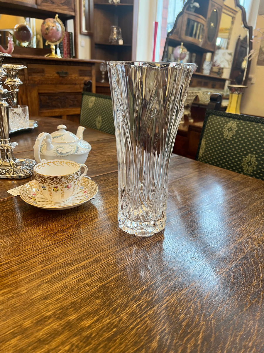 Vintage Crystal Vase 24cm  (SKU641)