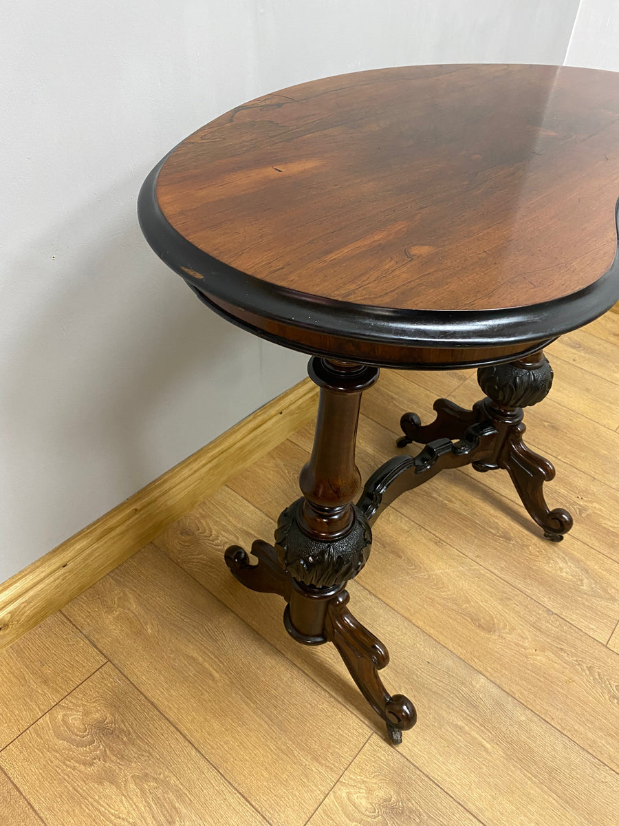 Antique Rosewood Kidney Shape Table