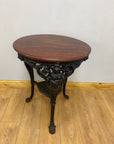 Victorian Cast Iron Table Wooden Top (SKU22)